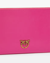 Horizontal Flat Bag in leather - | Pinko