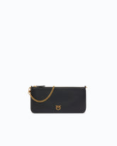 Horizontal Flat Bag in leather - | Pinko