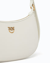 Kleine Umhängetasche Love Bag Half Moon Simply - Weiß | Pinko