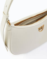 Kleine Umhängetasche Love Bag Half Moon Simply - Weiß | Pinko