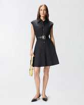 Hemdblusenkleid mit Love-Birds-Gürtel - Schwarz | Pinko