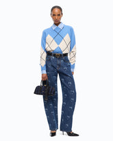 Jeans with all-over Love Birds logo - | Pinko