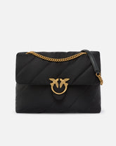 Large quilted recycled fabric Love Bag - | Pinko