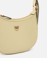 Half Moon baby leather shoulder bag - Beige | Pinko