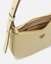 Half Moon baby leather shoulder bag - Beige | Pinko