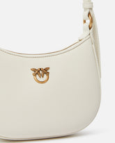 Half Moon baby leather shoulder bag - White | Pinko