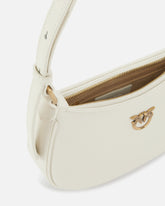 Half Moon baby leather shoulder bag - White | Pinko