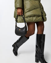 Half Moon baby leather shoulder bag - Black | Pinko