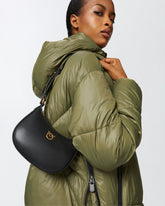 Half Moon baby leather shoulder bag - Black | Pinko