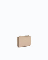 Small smooth leather wallet with logo - | Pinko