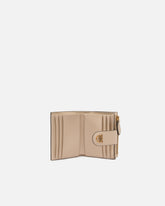 Small smooth leather wallet with logo - | Pinko