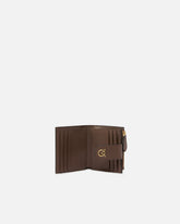 Small smooth leather wallet with logo - | Pinko