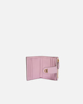 Small smooth leather wallet with logo - Light Pink | Pinko