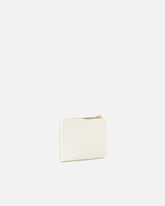 Small smooth leather wallet with logo - | Pinko
