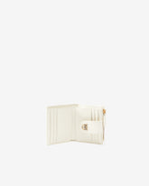 Small smooth leather wallet with logo - | Pinko