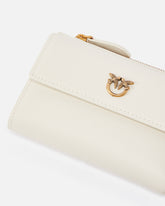 Compact small wallet in smooth leather with logo - | Pinko