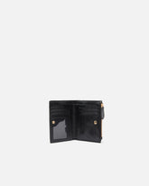 Compact small wallet in shiny leather with logo - | Pinko