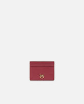 Kartenetui aus glänzendem Leder mit Logo - | Pinko