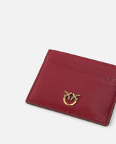 Kartenetui aus glänzendem Leder mit Logo - | Pinko