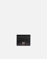 Kartenetui aus glänzendem Leder mit Logo - | Pinko