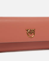 Leather purse with strap and Love Birds logo - | Pinko