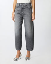 Grey denim balloon-fit jeans - Grey | Pinko