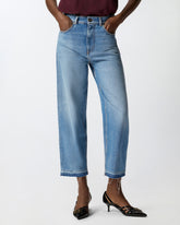 Balloon-fit jeans with fading - Blue | Pinko
