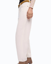 Egg-fit cotton bull trousers - | Pinko