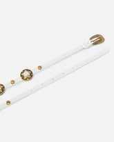 Thin belt with engraved metal plates 1cm - | Pinko