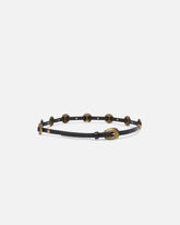 Thin belt with engraved metal plates 1cm - | Pinko