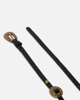 Thin belt with engraved metal plates 1cm - | Pinko