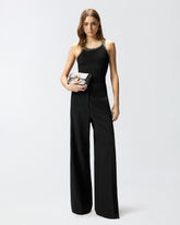 Ribbed top with bejewelled embellishment - Black | Pinko
