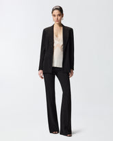 Fitted double-breasted jacket - Black | Pinko