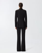 Fitted double-breasted jacket - Black | Pinko
