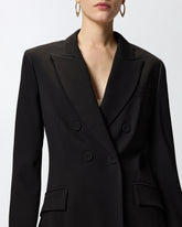 Fitted double-breasted jacket - Black | Pinko