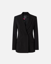 Fitted double-breasted jacket - Black | Pinko