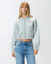 Bomber-style short hoodie - | Pinko
