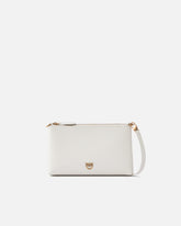 Flat leather clutch with Love Birds logo - | Pinko