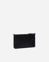 Flat leather clutch with Love Birds logo - | Pinko