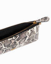 Mini Flat Horizontal crossbody clutch in python-print leather - | Pinko