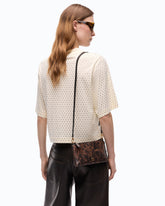 Mini Flat Horizontal crossbody clutch in python-print leather - | Pinko