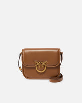 Medium shoulder bag Love Bag Box in nappa leather - Brown | Pinko