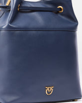 Leather bucket bag with Love Birds logo - | Pinko