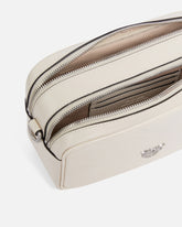 Mittelgroße Camera Bag mit Schulterriemen aus Chevron-Leder - | Pinko