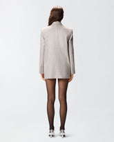 Oversized double-breasted blazer with rhinestones - | Pinko