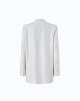 Oversized double-breasted jacket with rhinestones - | Pinko