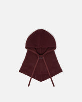 Ribbed balaclava with drawstring - | Pinko