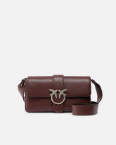 Medium shoulder bag Love Bag in leather - Burgundy | Pinko