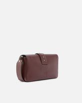 Medium shoulder bag Love Bag in leather - Burgundy | Pinko