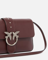 Medium shoulder bag Love Bag in leather - Burgundy | Pinko